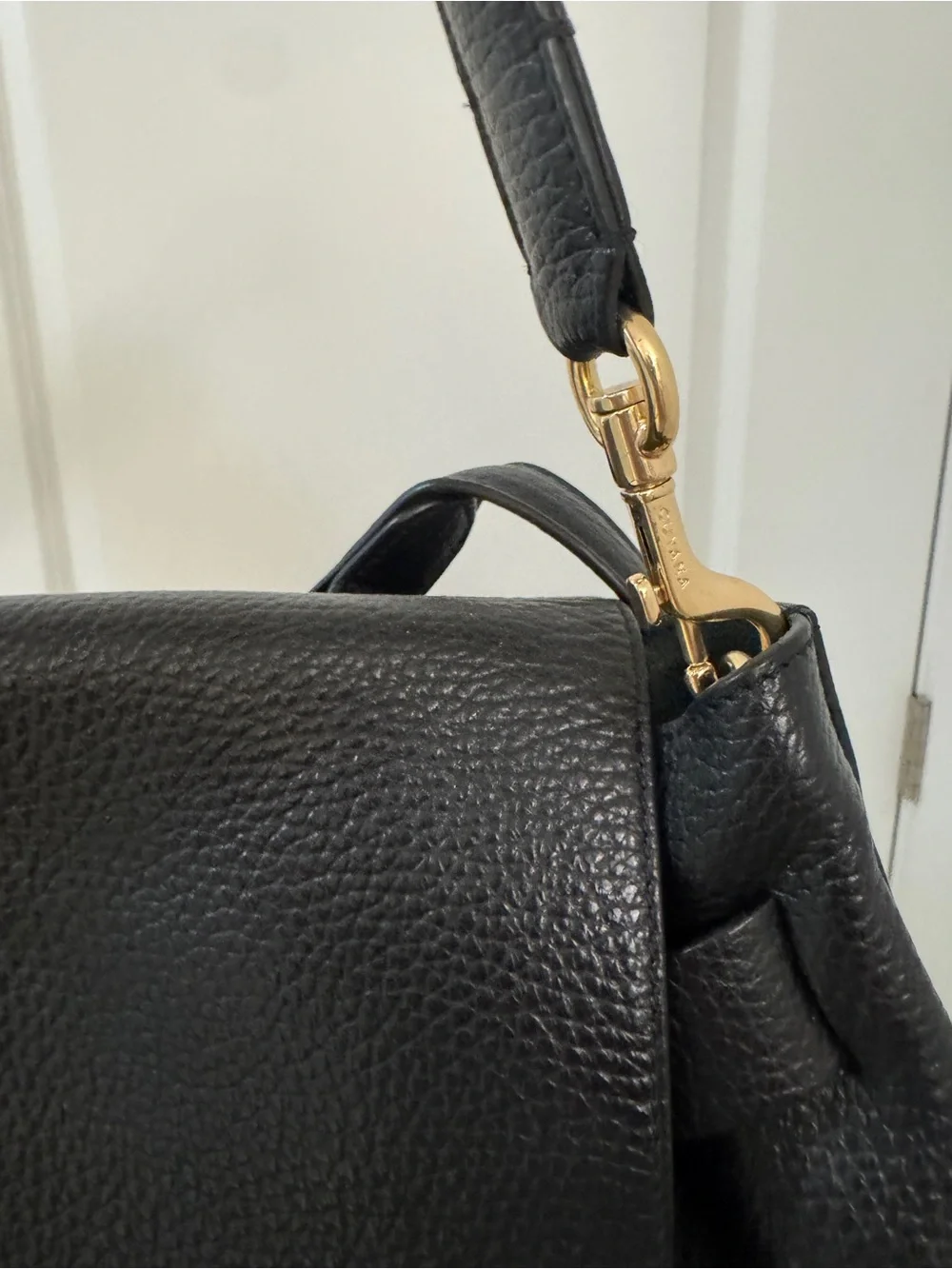 Cuyana Leather Black Backpack